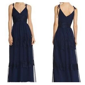 Aqua Maxi Dress - Navy Blue XS